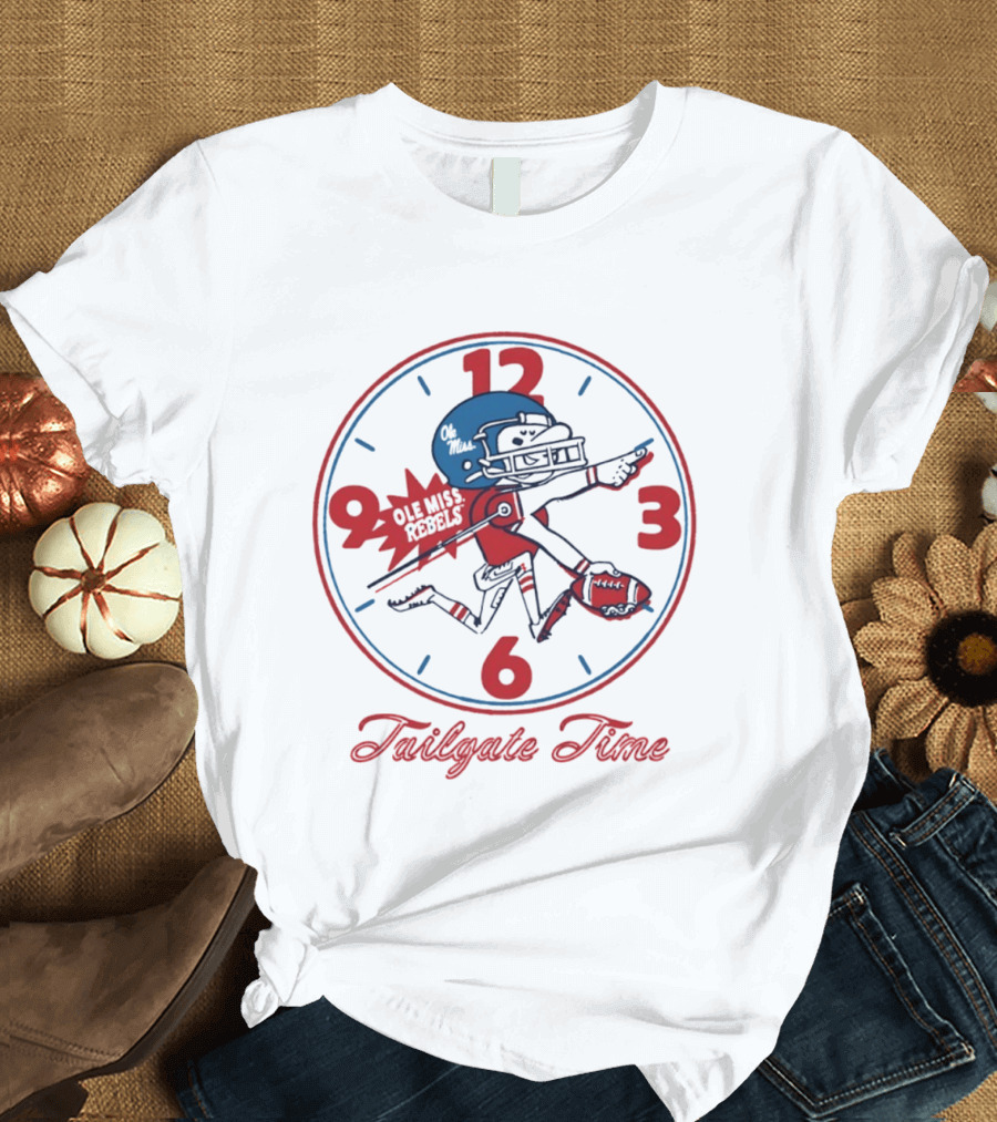 Ole Miss Rebels Football Tailgate Time Player T-Shirt