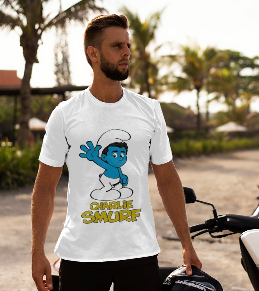 Charlie Smurf Collaboration With Smurfs And Charlie Kirk T-Shirt