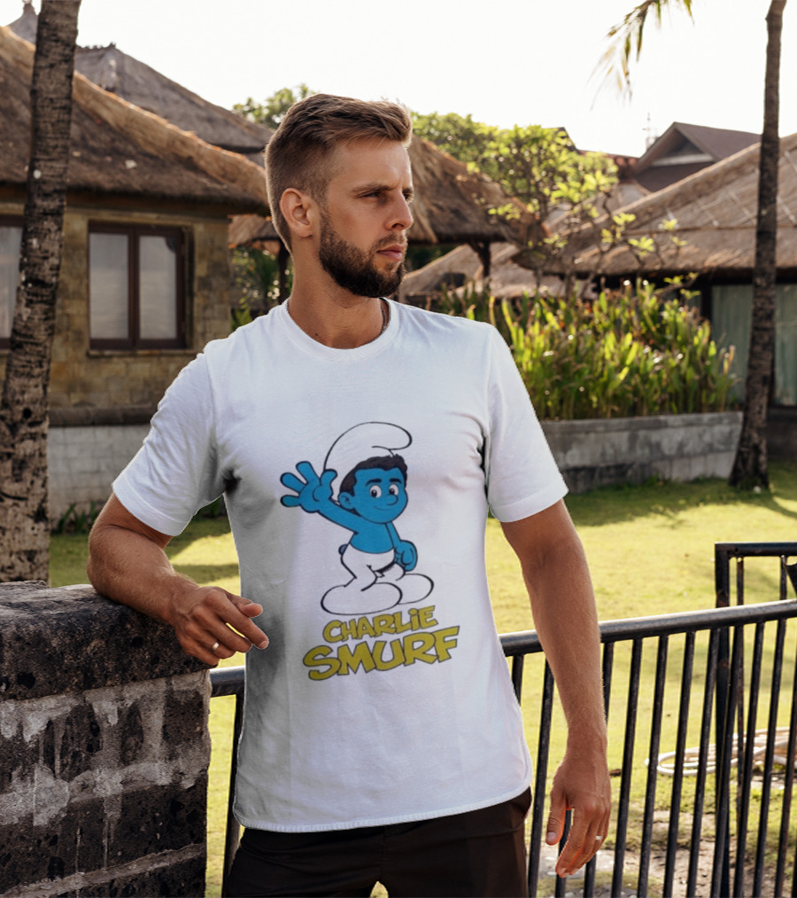 Charlie Smurf Collaboration With Smurfs And Charlie Kirk T-Shirt