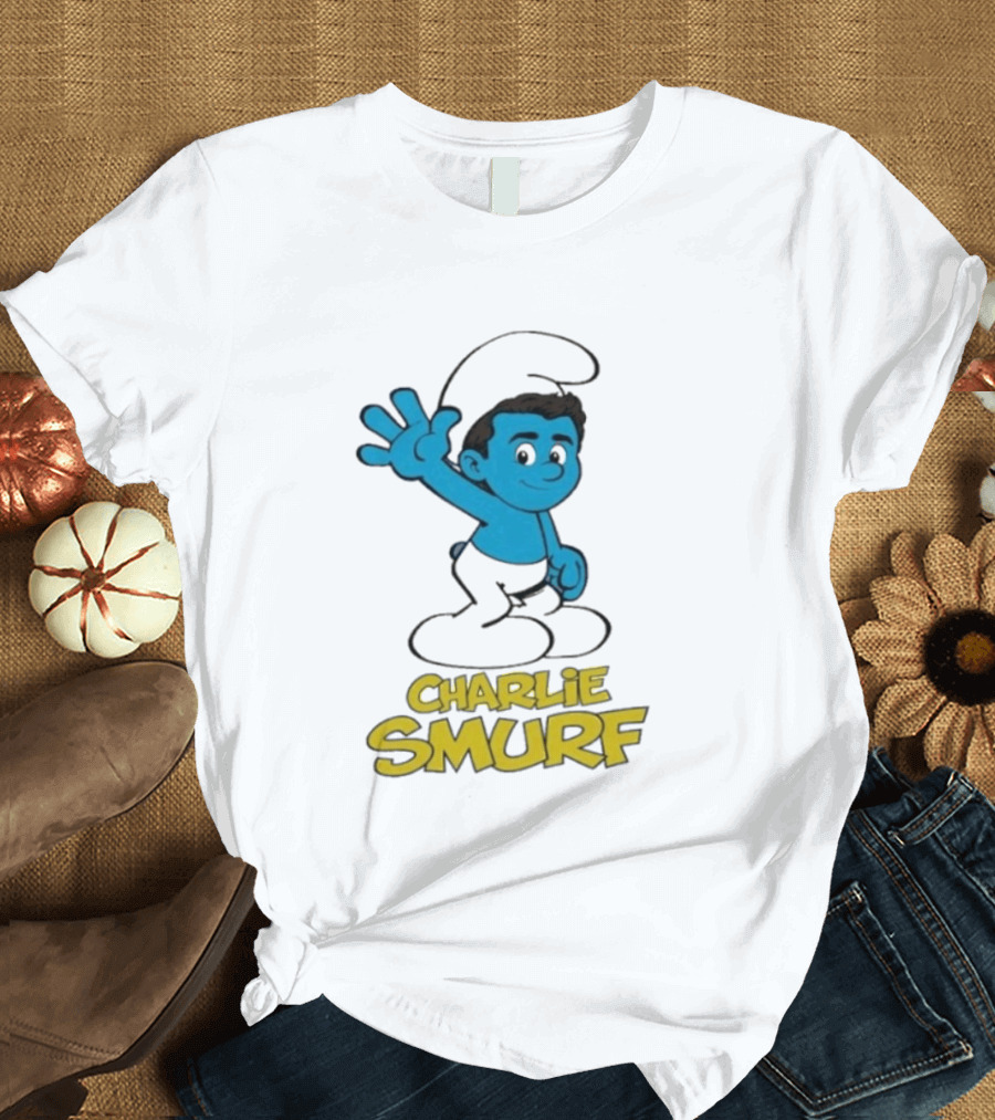 Charlie Smurf Collaboration With Smurfs And Charlie Kirk T-Shirt