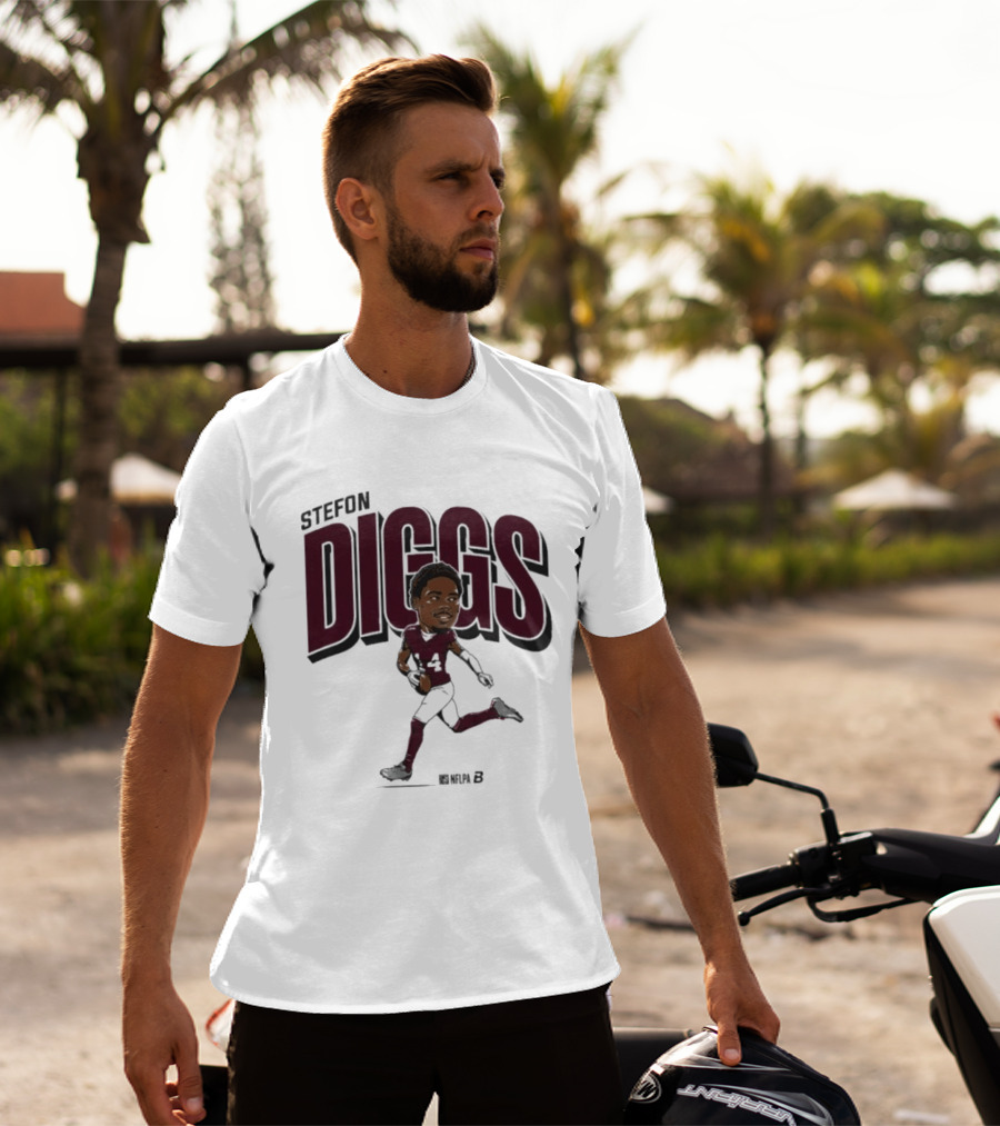 Stefon Diggs Caricature Football Art By Duna B T-Shirt