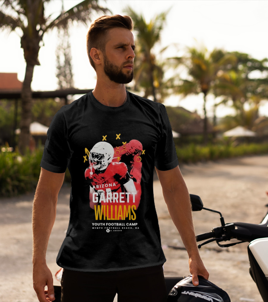 Arizona Garrett Williams Youth Football Camp 2026 Memphis Beach CA Annual Access T-Shirt