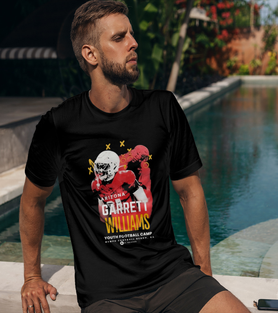 Arizona Garrett Williams Youth Football Camp 2026 Memphis Beach CA Annual Access T-Shirt