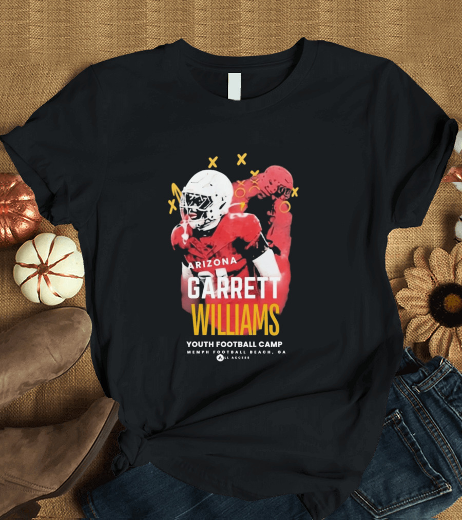 Arizona Garrett Williams Youth Football Camp 2026 Memphis Beach CA Annual Access T-Shirt
