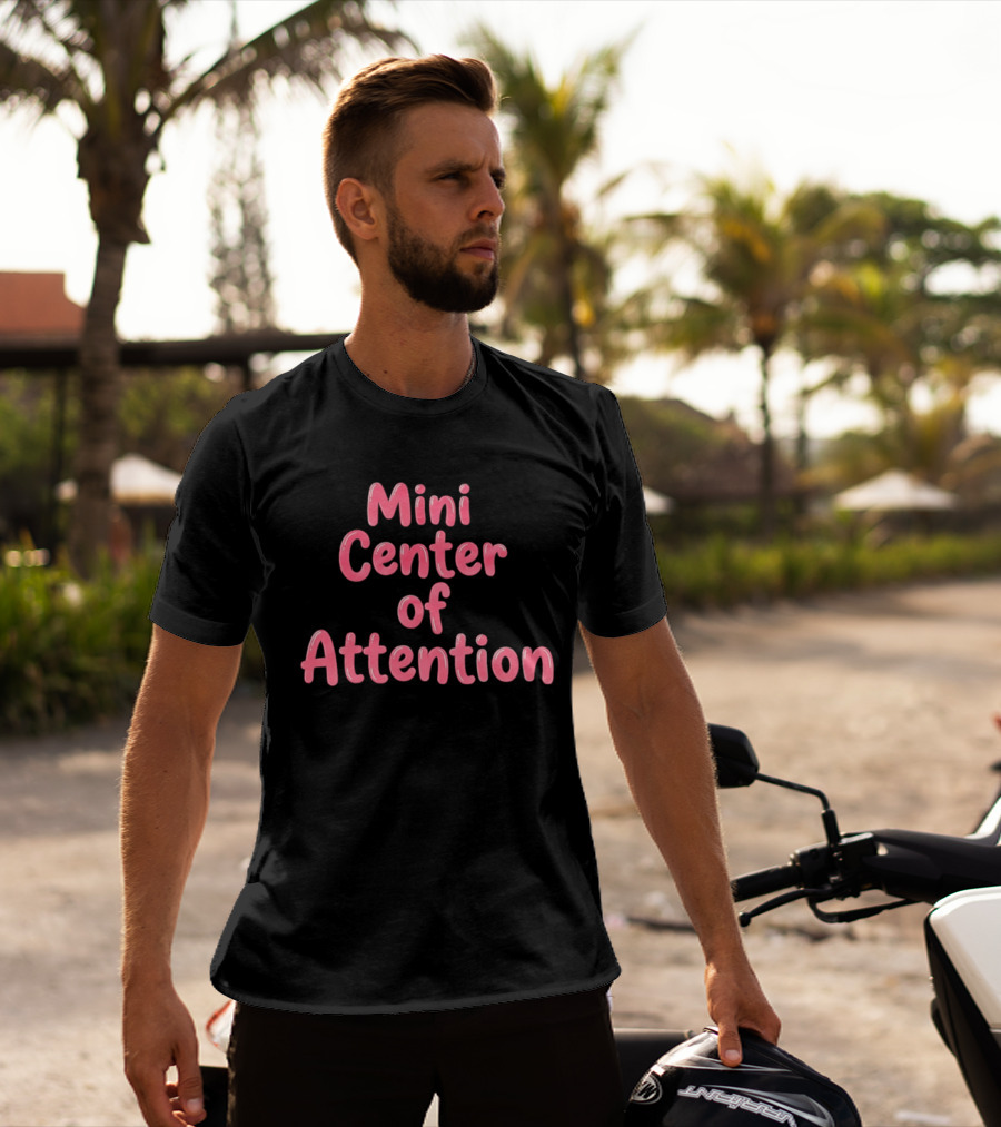 Mini Center Of Attention Pink Bubble Letters T-Shirt