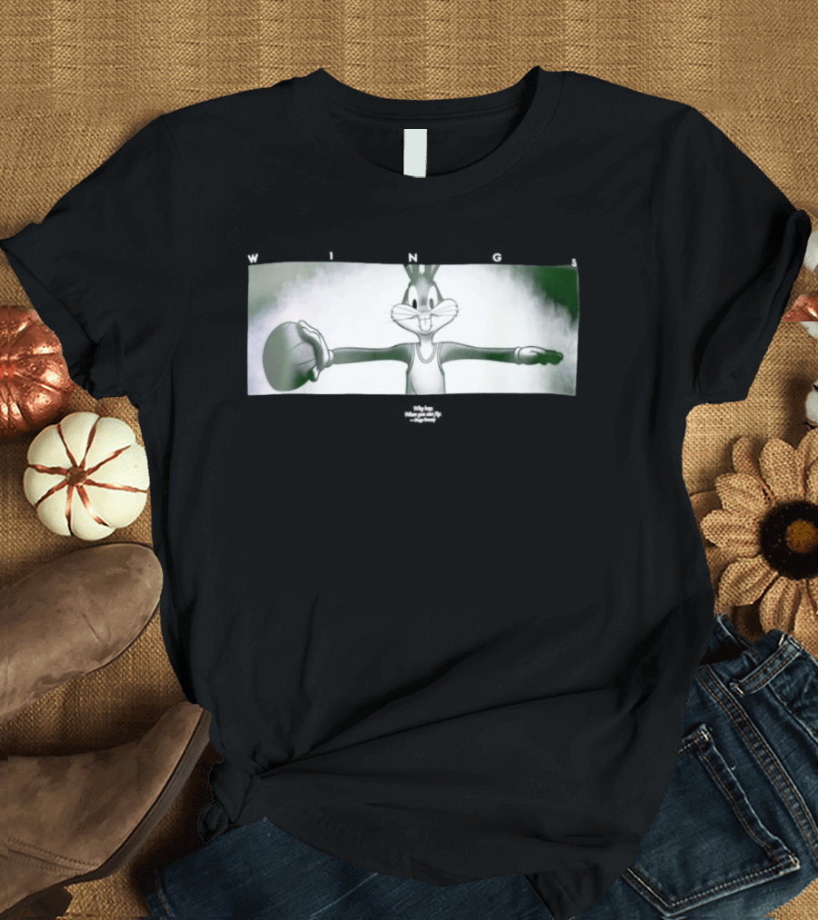 Bugs Bunny Michael Jordan Space Jam Wings Why Hop When You Can Fly T-Shirt