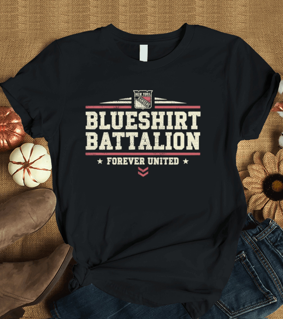 Blueshirt Battalion Forever United New York Rangers Fan Gear T-Shirt