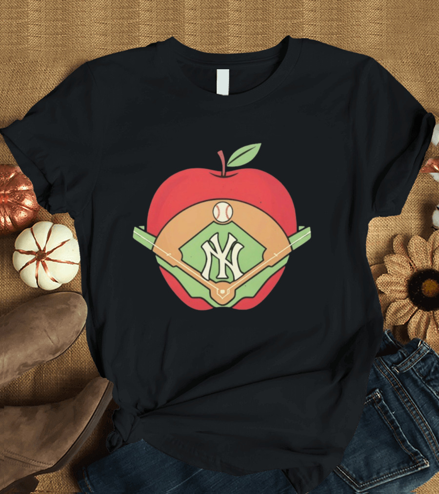 New York Yankees Baseball Apple MLB Stadium T-Shirt