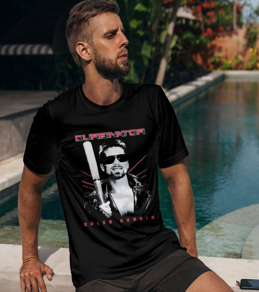 Durbinator Caleb Durbin Boston Red Sox Baseball Player With Bat T-Shirt