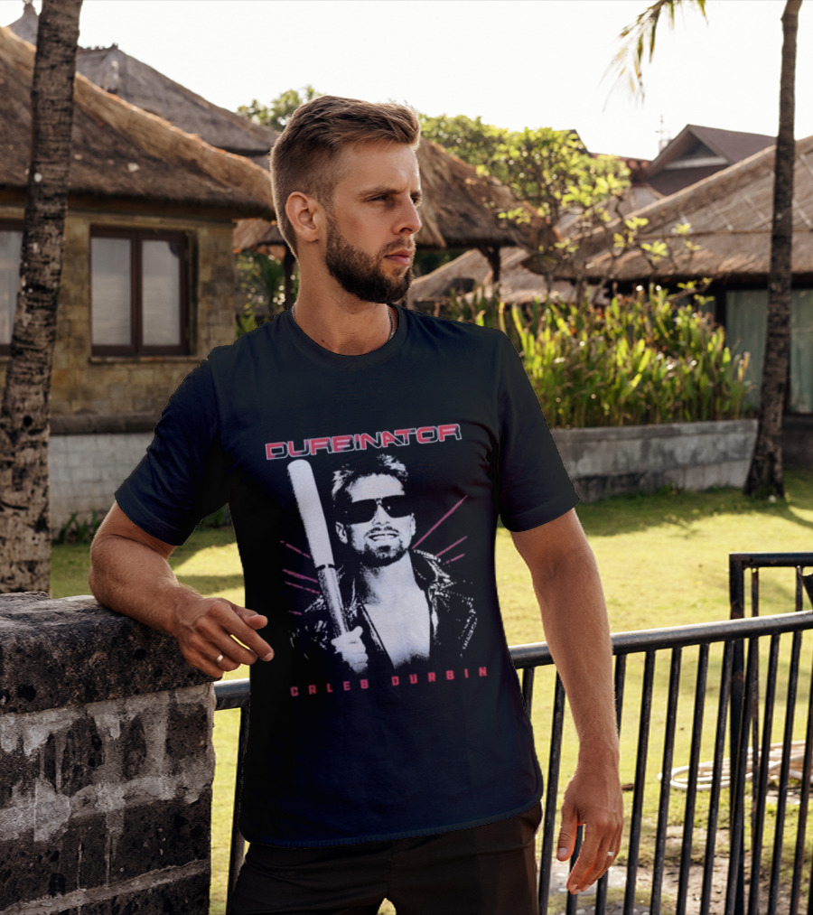 Durbinator Caleb Durbin Boston Red Sox Baseball Player With Bat T-Shirt