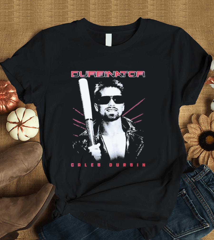 Durbinator Caleb Durbin Boston Red Sox Baseball Player With Bat T-Shirt
