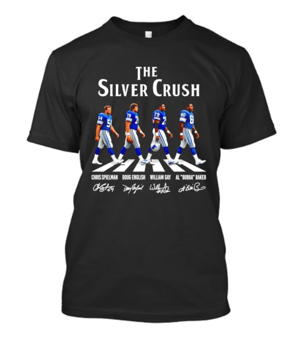 The Silver Crush Chris Spielman Doug English William Gay Al Bubba Baker Detroit Lions NFL Players Signatures T-Shirt