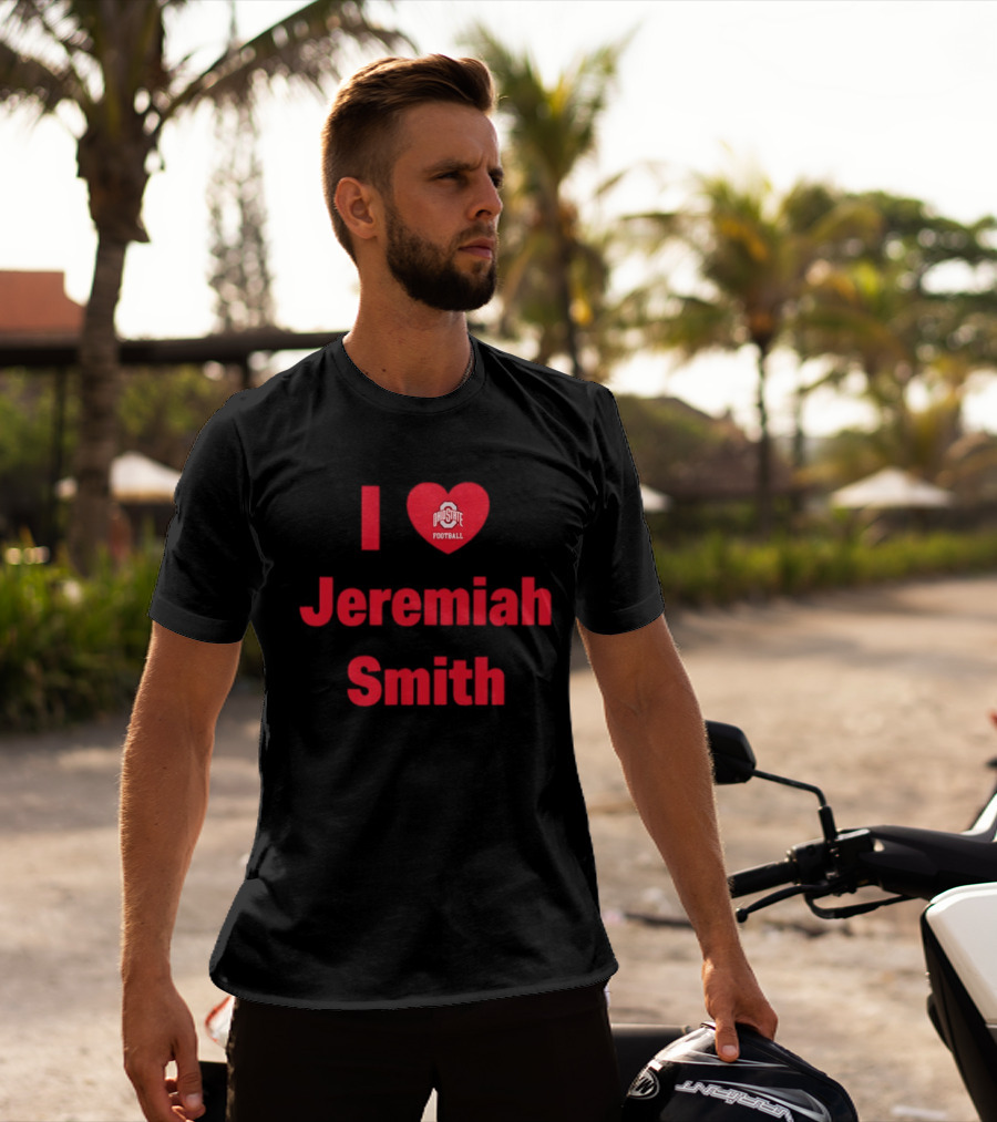 I Love Ohio State Football Jeremiah Smith Fan Support T-Shirt