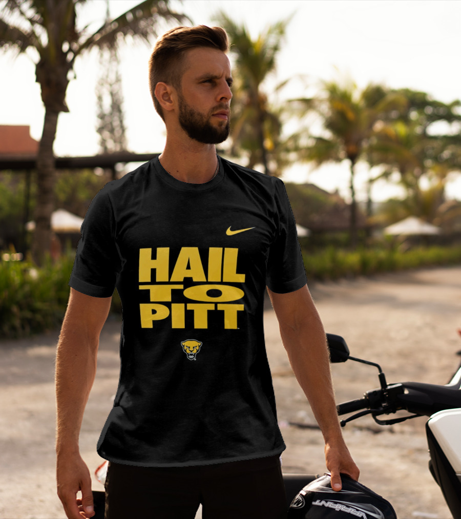 Pitt Panthers Hail To Pitt Nike Sportswear With Panther Head T-Shirt
