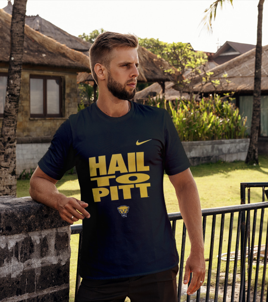 Pitt Panthers Hail To Pitt Nike Sportswear With Panther Head T-Shirt