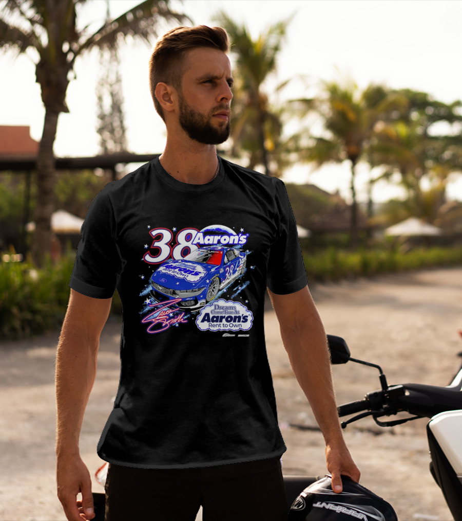 Zane Smith 38 Aaron's Dreams Come True Rent To Own Racing Car T-Shirt