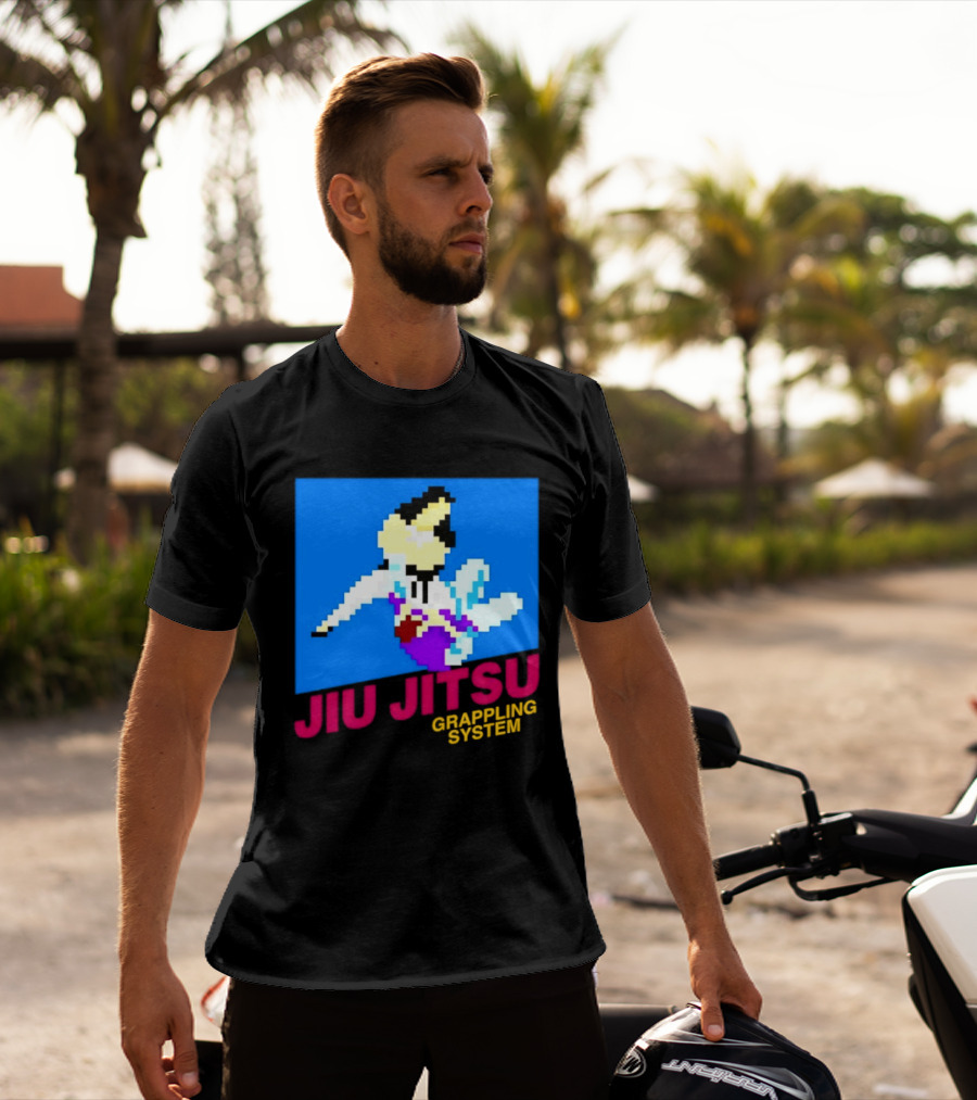 Jiu Jitsu Grappling System Retro Pixel Martial Arts BJJ T-Shirt