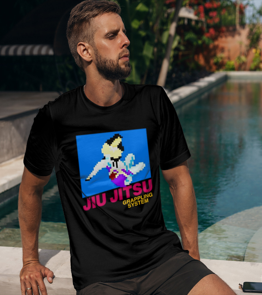 Jiu Jitsu Grappling System Retro Pixel Martial Arts BJJ T-Shirt