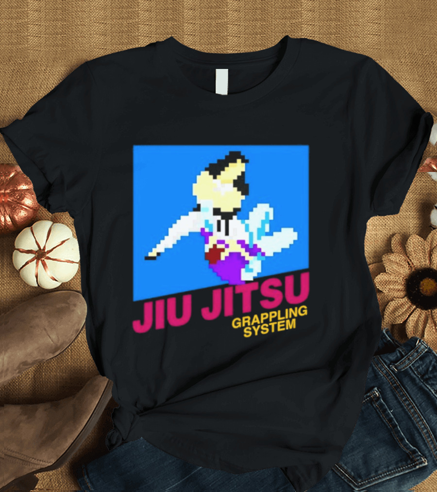 Jiu Jitsu Grappling System Retro Pixel Martial Arts BJJ T-Shirt
