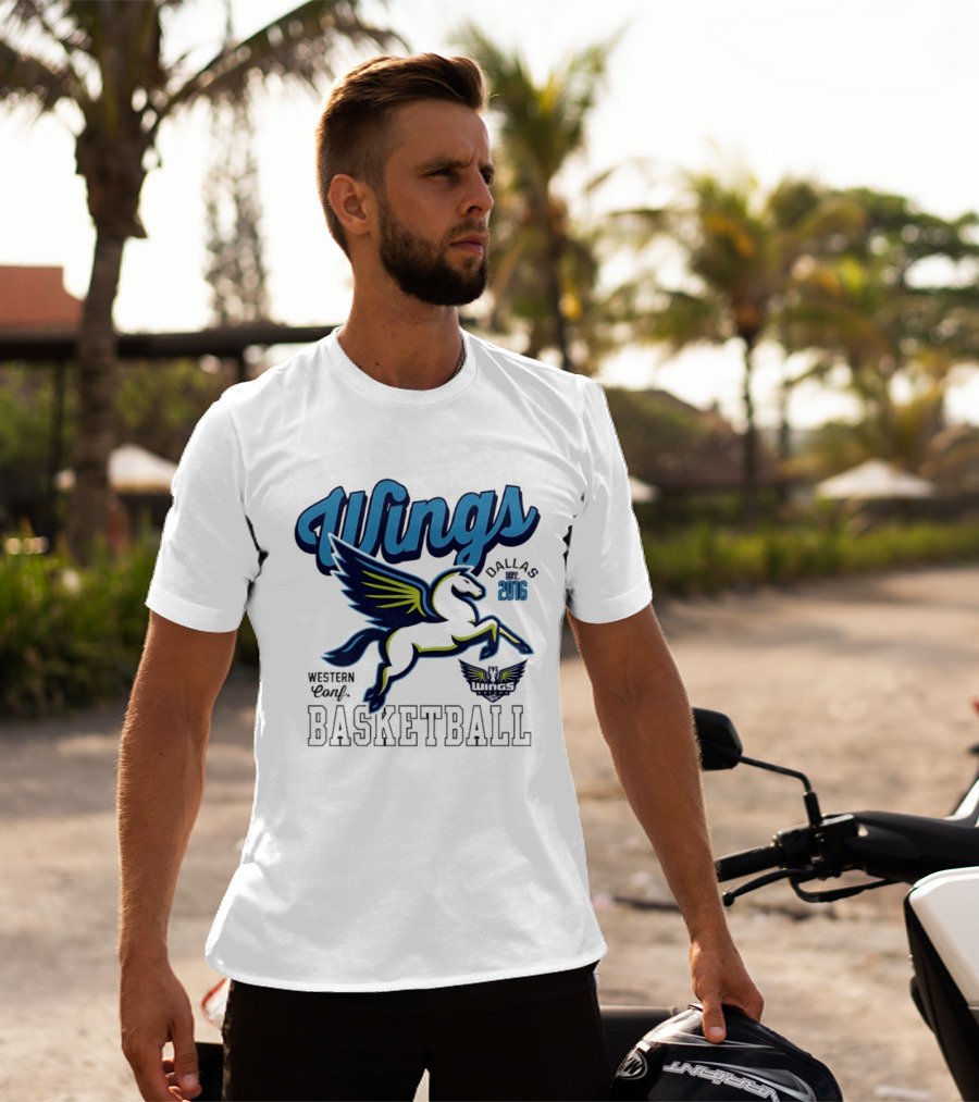 Wings Dallas 2016 Western Conf Basketball Mitchell And Ness T-Shirt