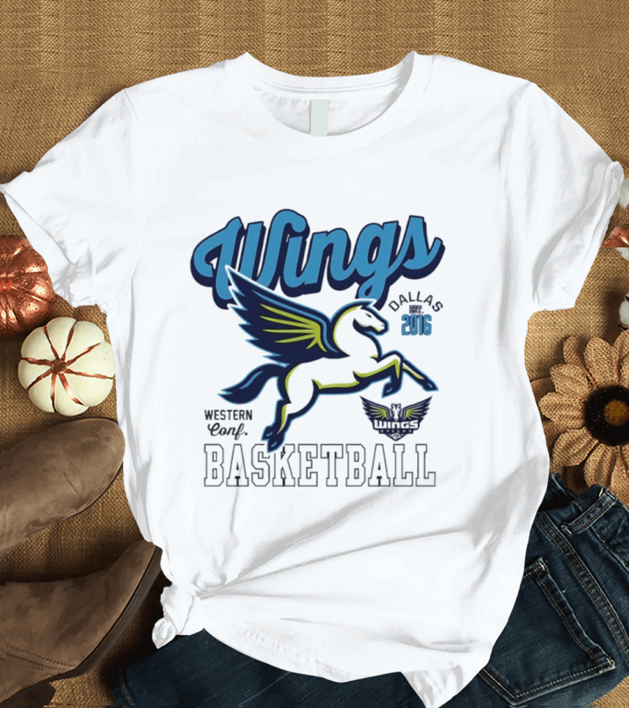 Wings Dallas 2016 Western Conf Basketball Mitchell And Ness T-Shirt