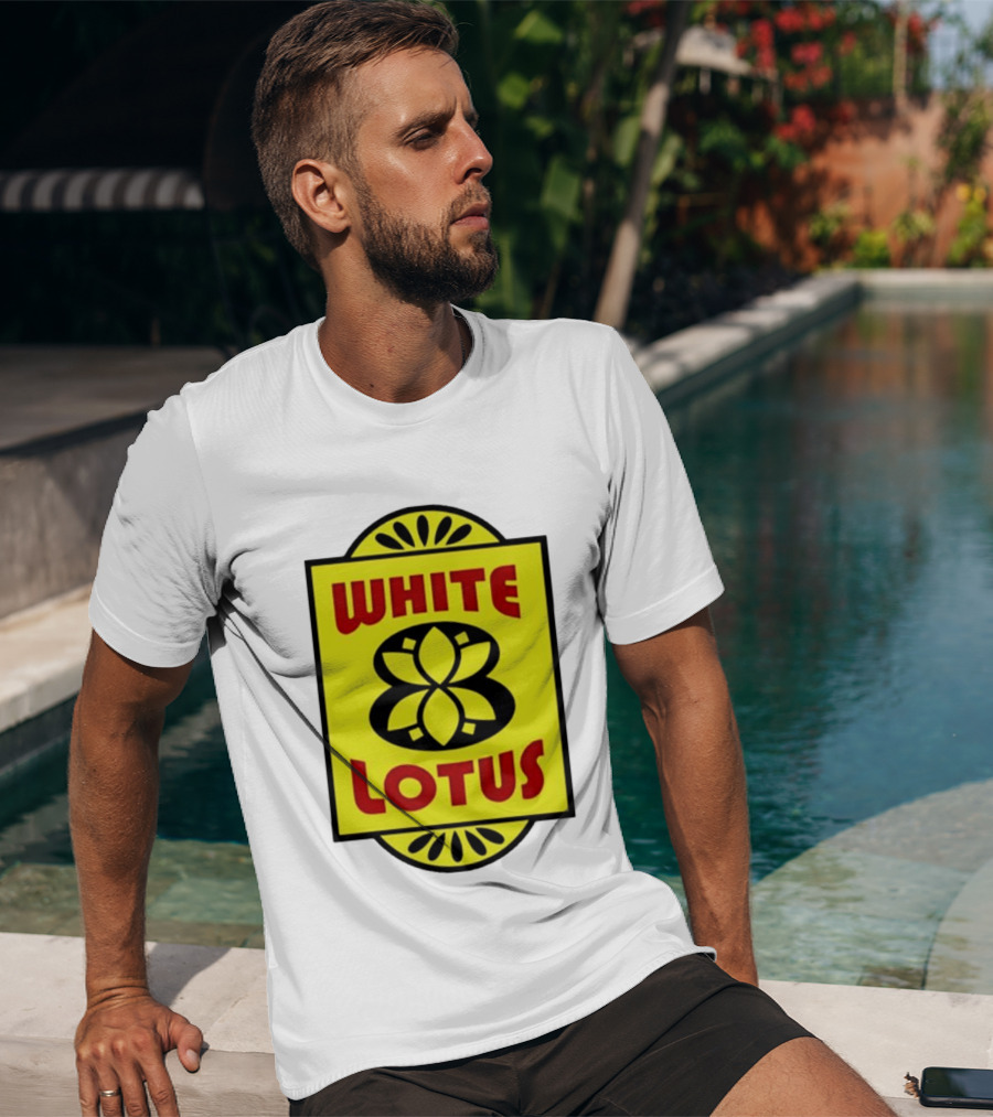 White Lotus Retro Motel Sign T-Shirt