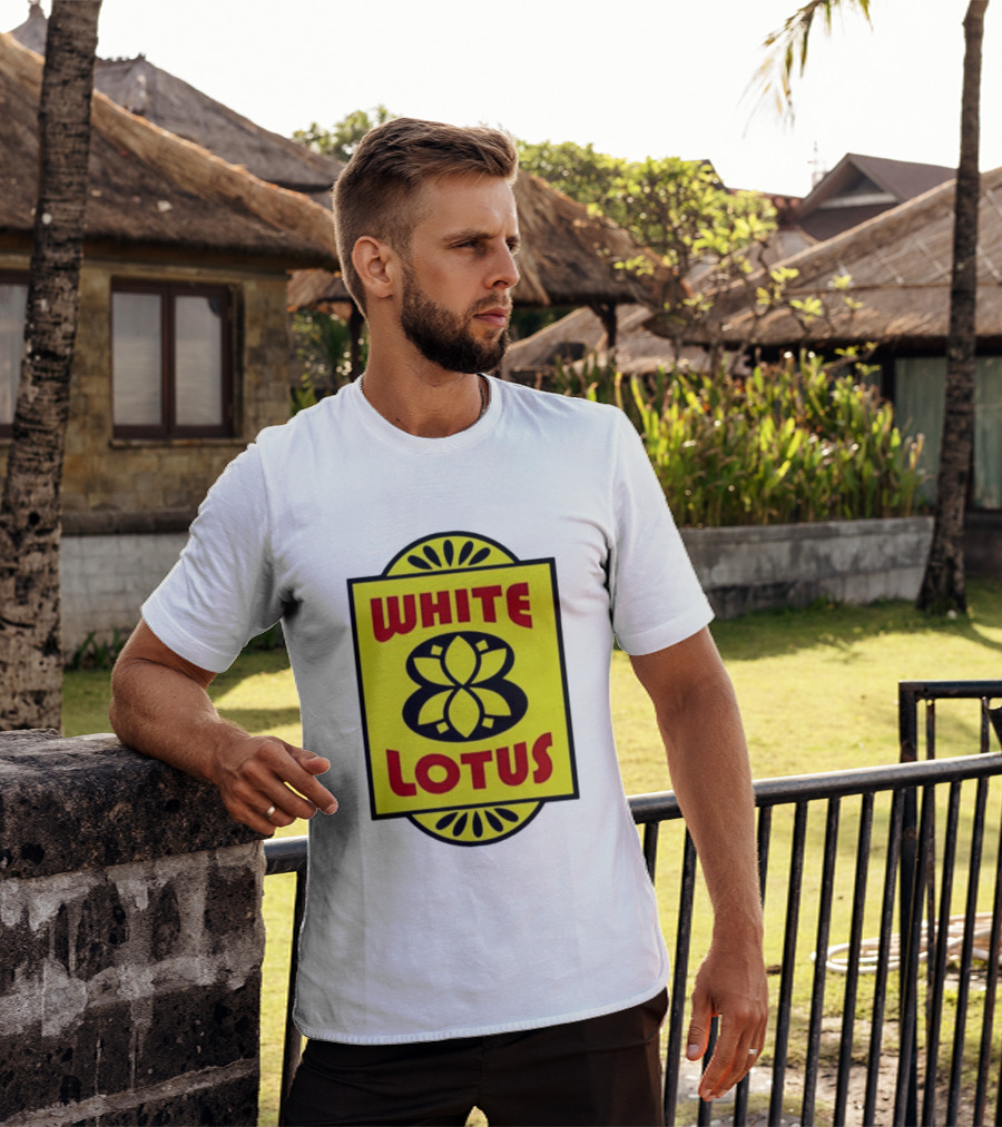 White Lotus Retro Motel Sign T-Shirt