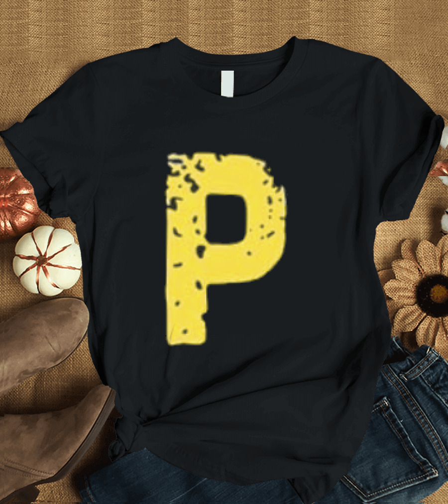 2026 Pirates IUP Night Yellow Pirate Letter P T-Shirt