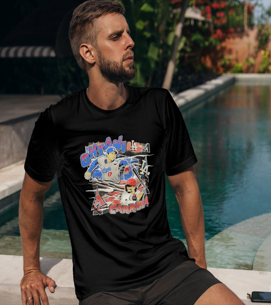 Ohtani Vs Carroll Anime Comic LA Vs Arizona T-Shirt