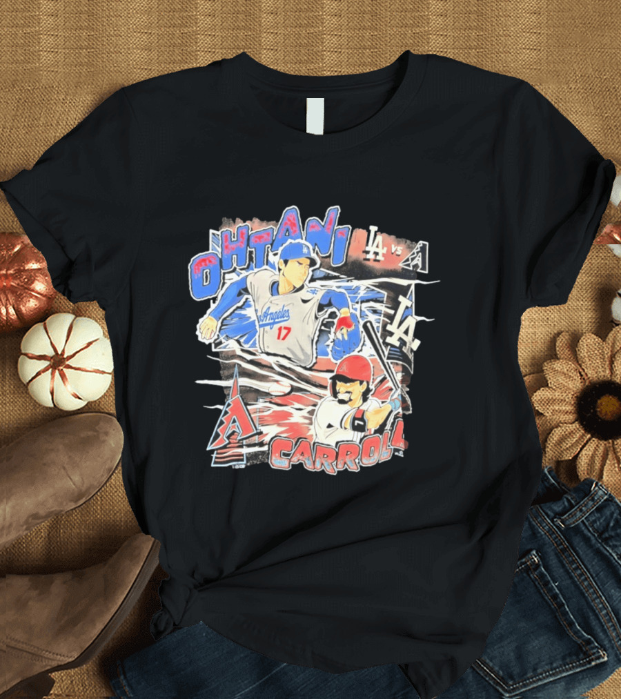 Ohtani Vs Carroll Anime Comic LA Vs Arizona T-Shirt