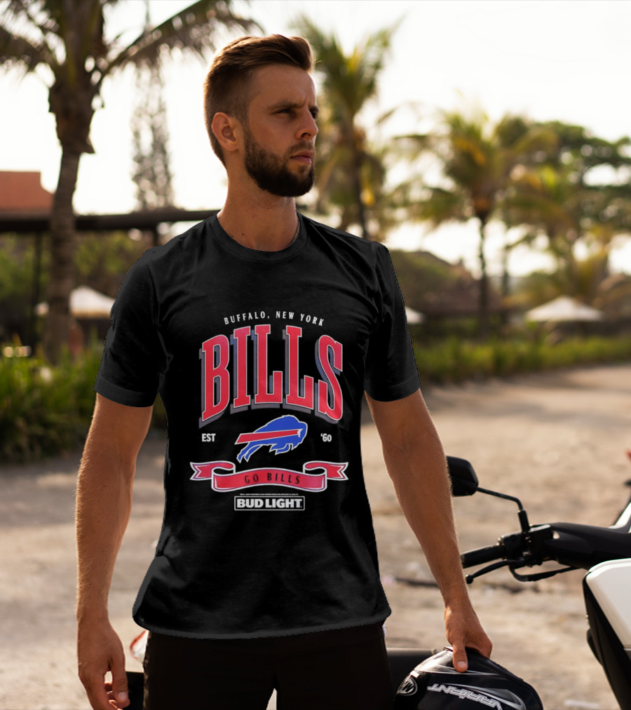 Buffalo New York Bills Est 1960 Go Bills Bud Light T-Shirt