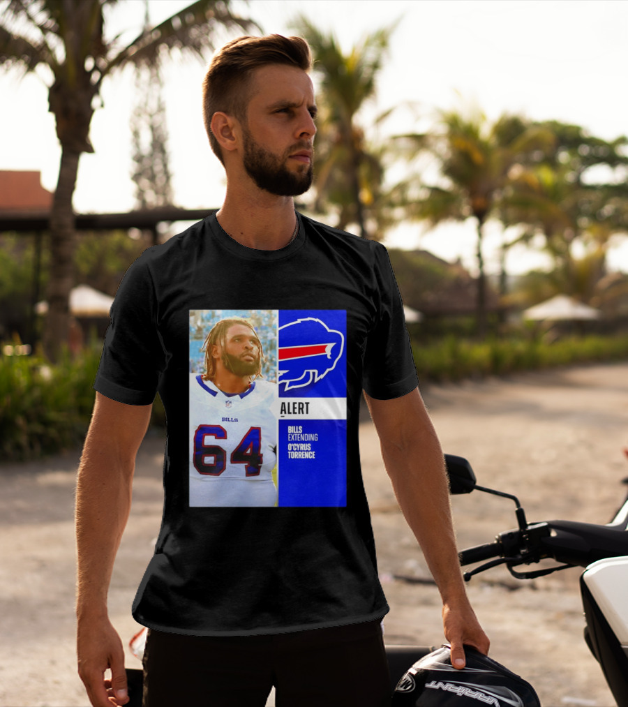 Buffalo Bills Alert Extending O'Cyrus Torrence Number 64 T-Shirt