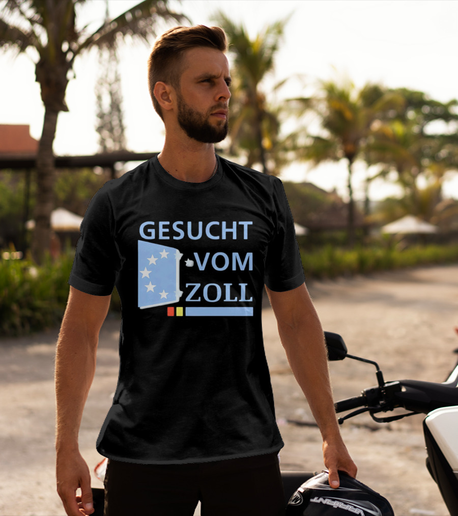 Gesucht Vom Zoll Sterne EU Symbol Farben Banner T-Shirt