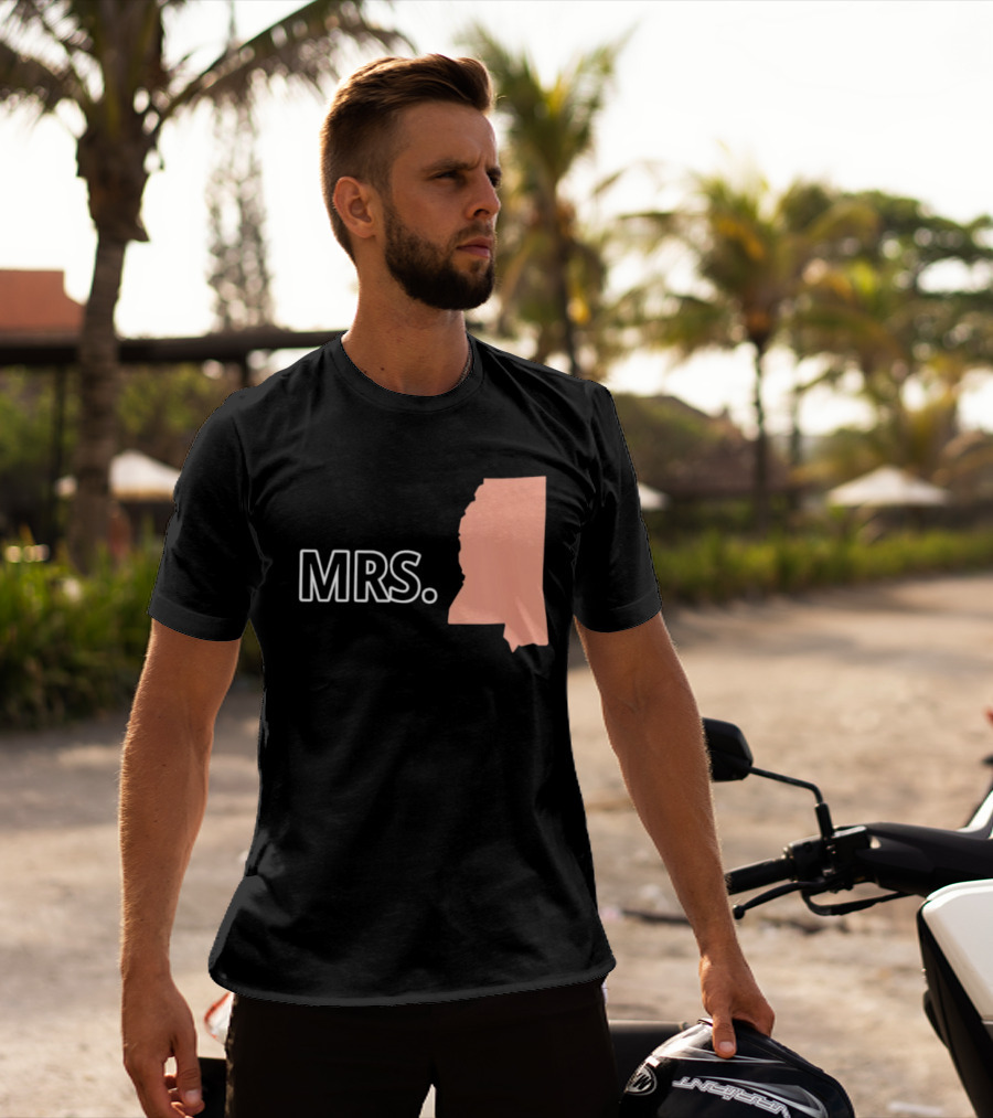 Mrs Mississippi State Map T-Shirt