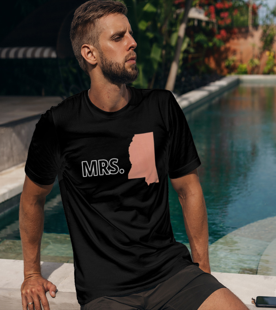 Mrs Mississippi State Map T-Shirt