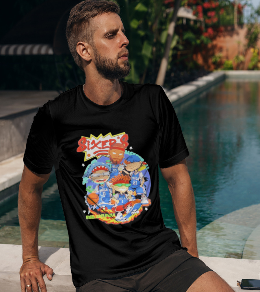 Philadelphia Sixers Basketball Rugrats Characters T-Shirt