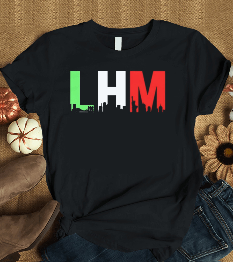 Stream Yvng Mobster LHM NYC Skyline Green White Red Drip Letters T-Shirt
