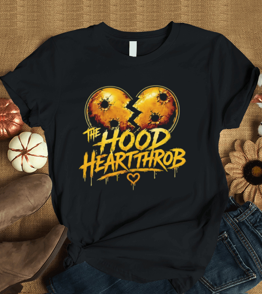 The Hood Heartthrob Golden Broken Heart T-Shirt