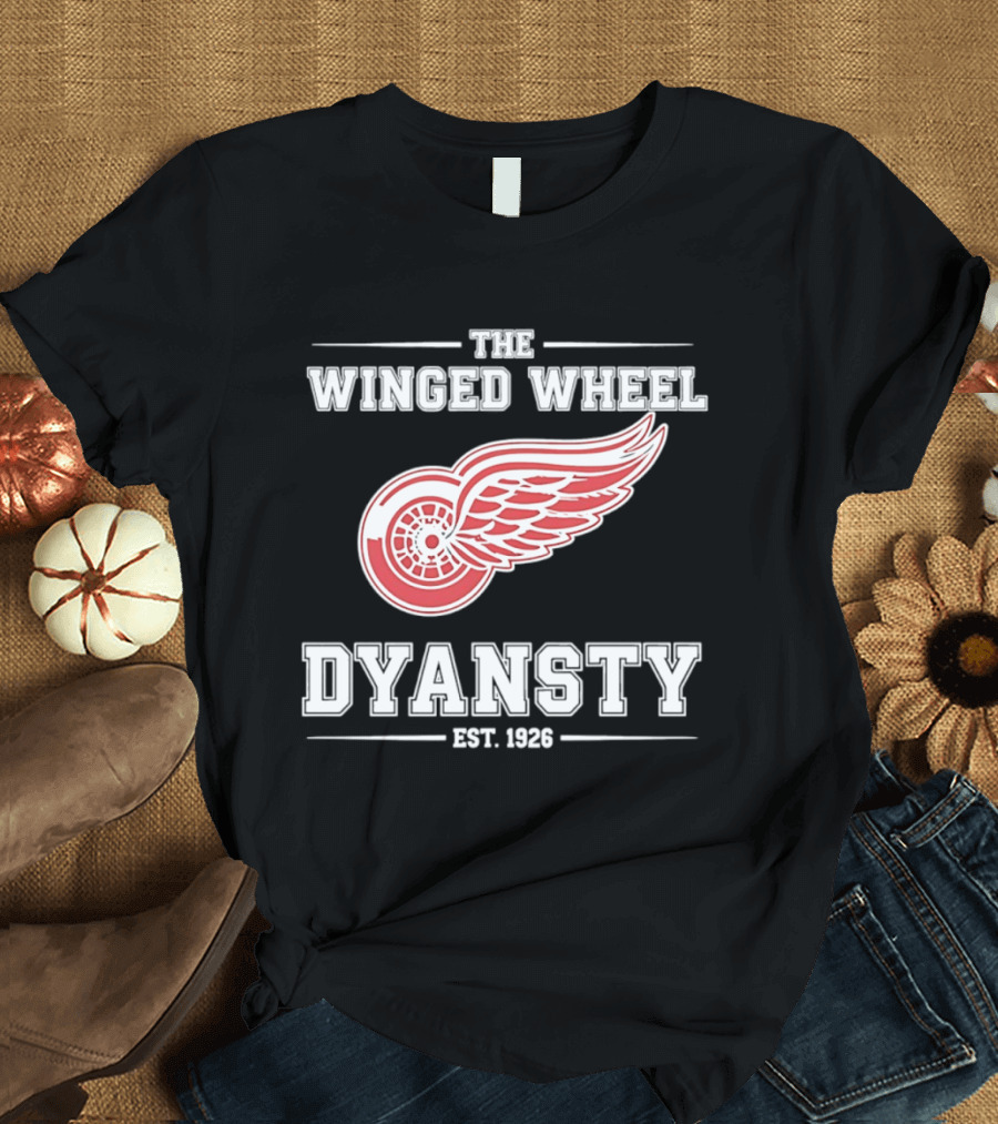 The Winged Wheel Dynasty Est 1926 Detroit Red Wings Hockey Legacy T-Shirt