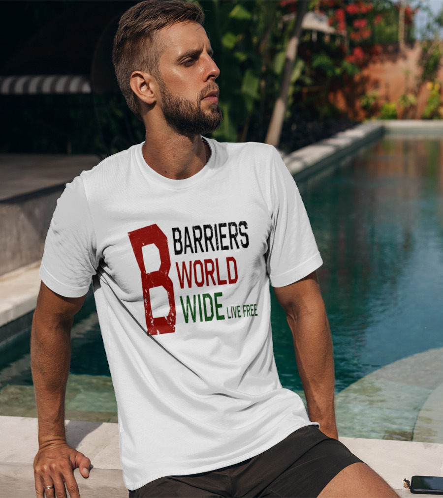 Barriers World Wide Live Free Streetwear Red Green T-Shirt