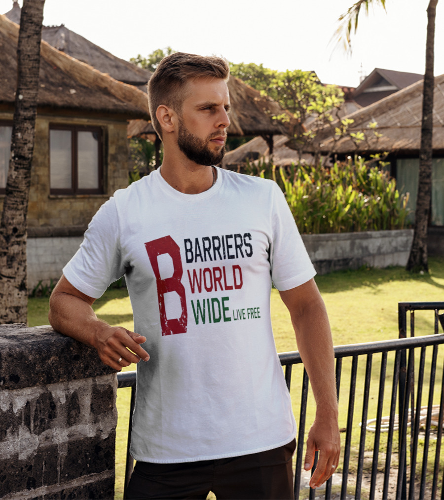 Barriers World Wide Live Free Streetwear Red Green T-Shirt