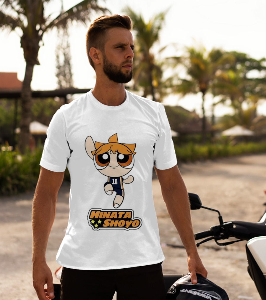 Hinata Shoyo Haikyuu Powerpuff Girls Crossover Anime Volleyball Player T-Shirt