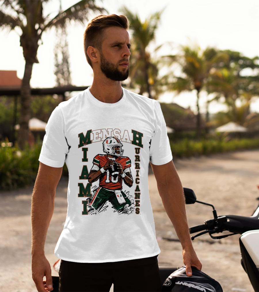 Mensah Miami Hurricanes NCAA Football Player 18 T-Shirt