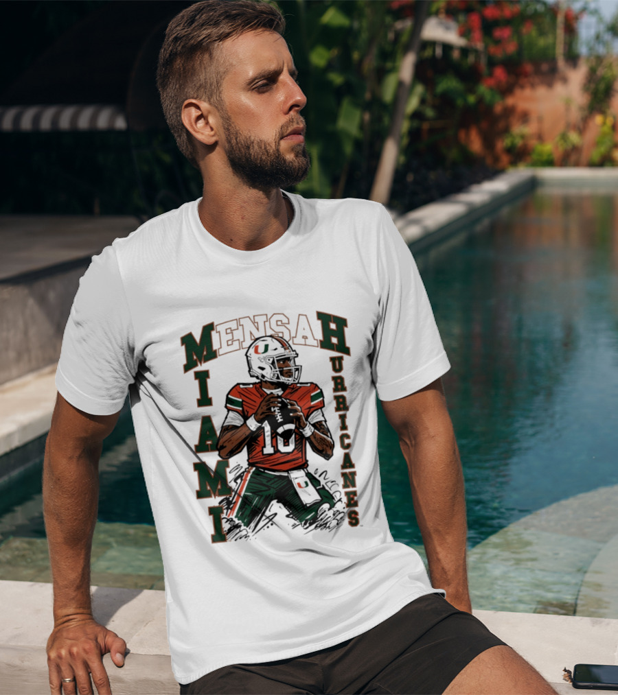 Mensah Miami Hurricanes NCAA Football Player 18 T-Shirt