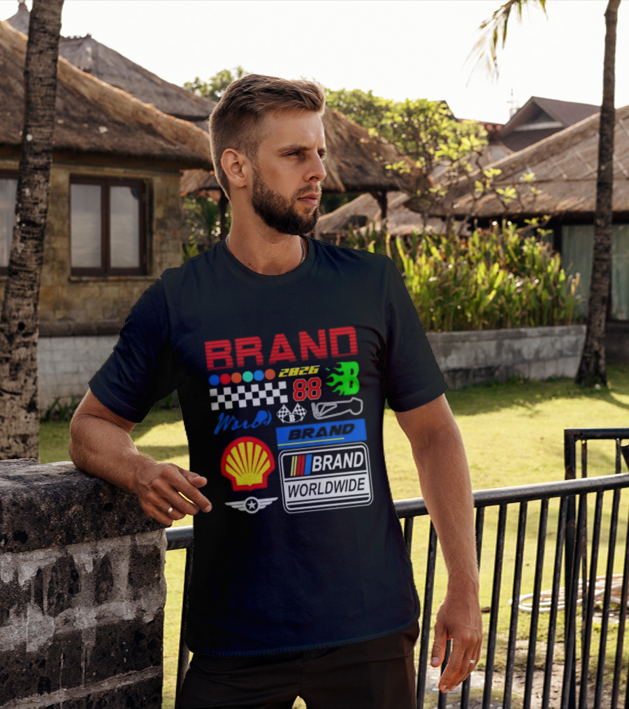 Brand 88 Worldwide Racing Motorsport Checkered Shell 2026 T-Shirt