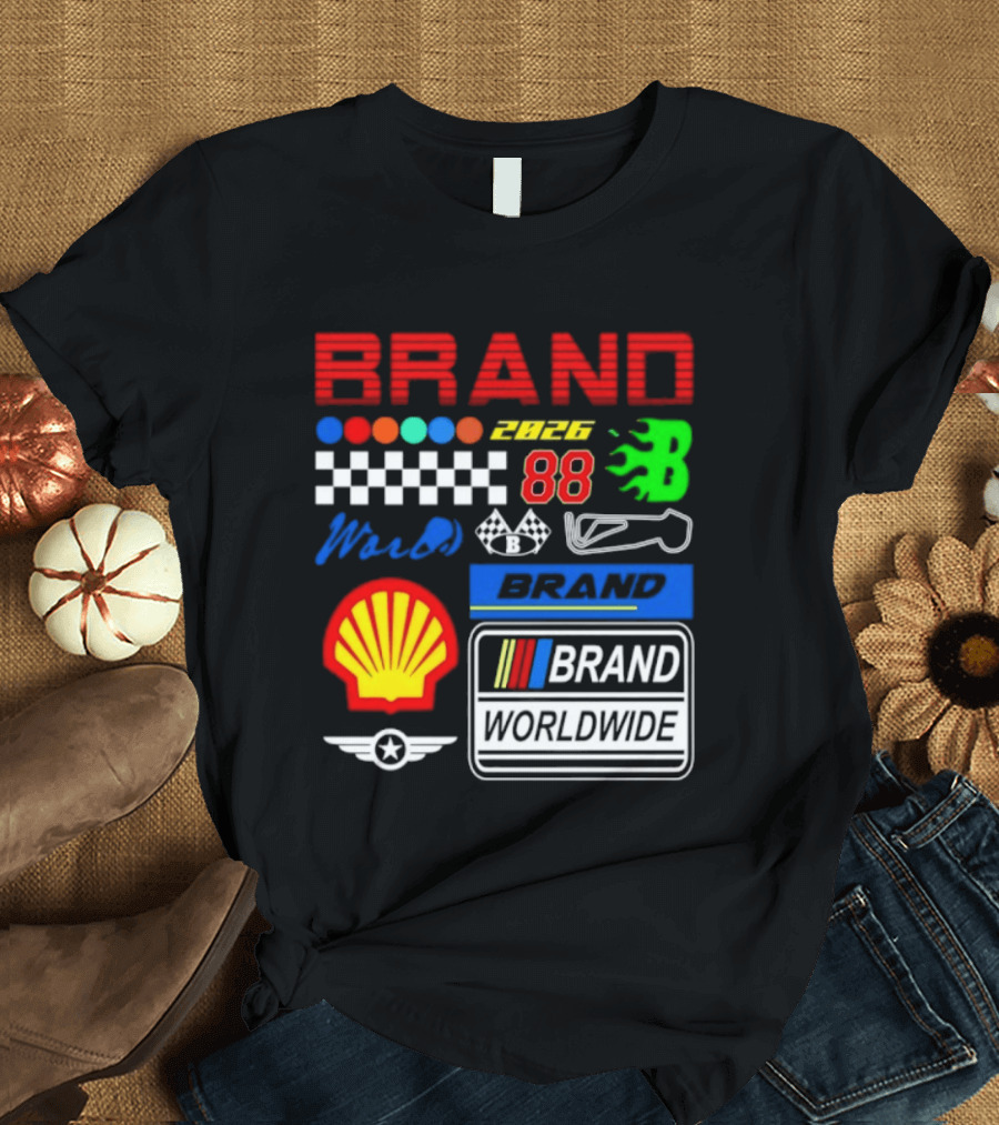 Brand 88 Worldwide Racing Motorsport Checkered Shell 2026 T-Shirt