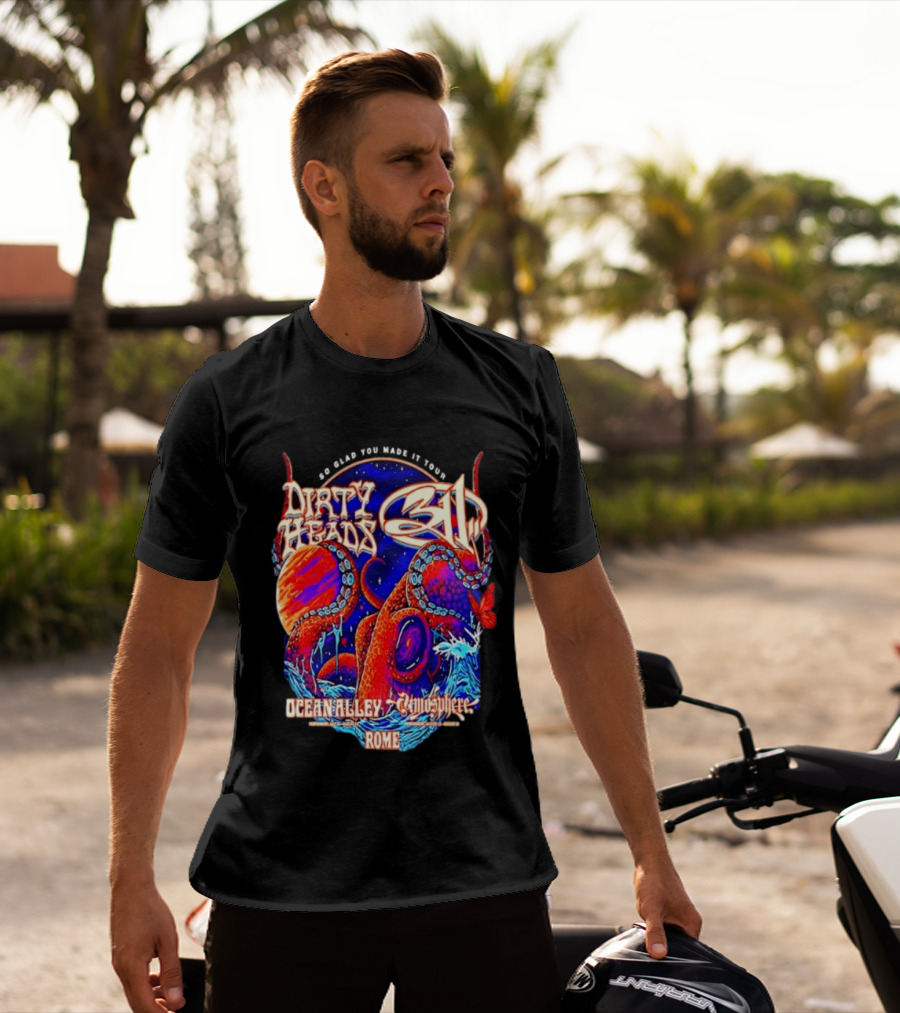 Dirty Heads 311 So Glad You Made It Tour Ocean Alley Atmosphere Rome Octopus T-Shirt