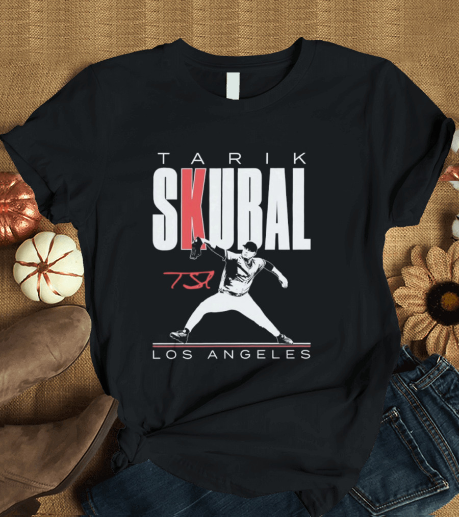 Tarik Skubal 37 Los Angeles Dodgers Baseball Player T-Shirt
