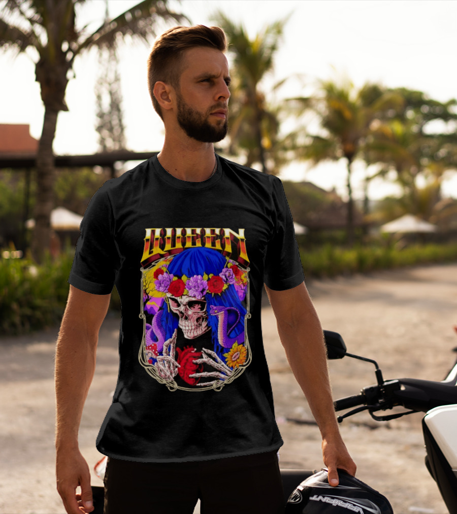 Til Death Skeleton Fiesta Cobra Floral Skeleton Tattoo T-Shirt
