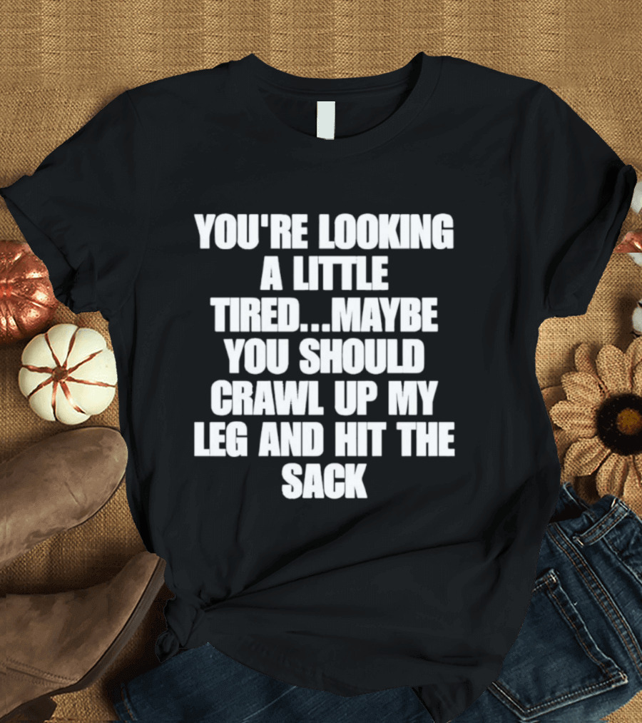 You're Looking A Little Tired Maybe You Should Crawl Up My Leg And Hit The Sack T-Shirt